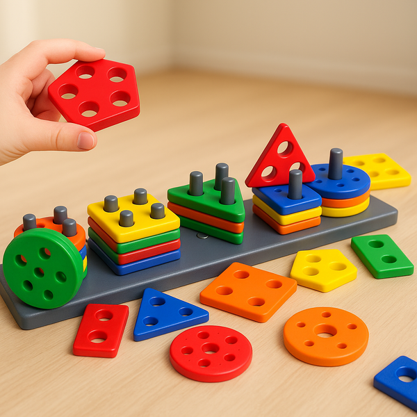 Kidsmate Geometric Plastic Blocks theKidsmate.com