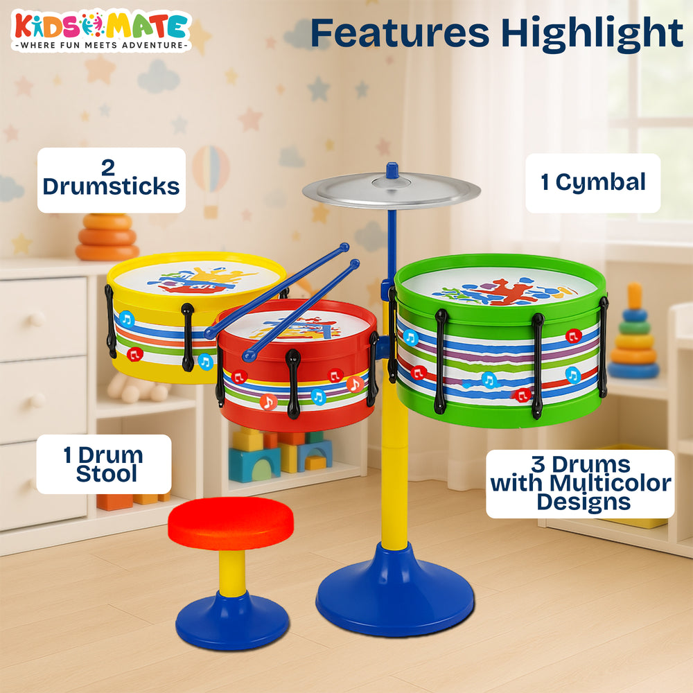 Kidsmate Lil’ Beats Drum Set for Kids theKidsmate.com