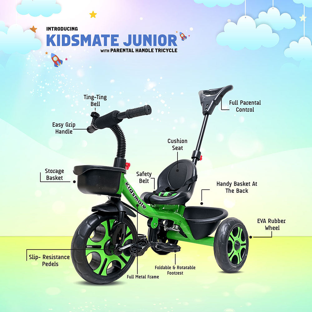 Kidsmate Junior Tricycle for Kids with Parental Control Kidsmate