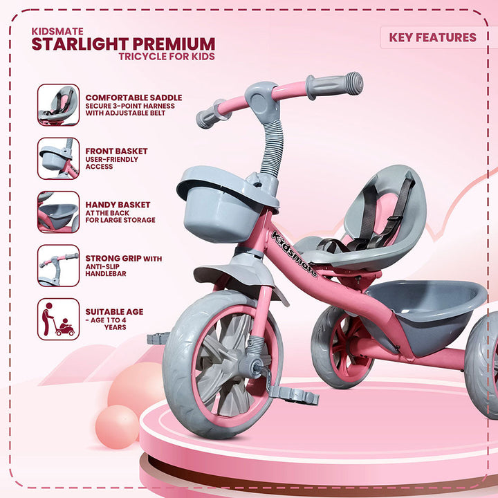 Kidsmate Starlight Premium Cycle for Kids Cycle Kidsmate