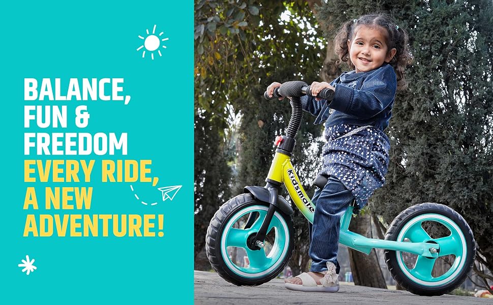 Kidsmate Glider Balance Bike for Kids 1–4 Years - EVA Tyres