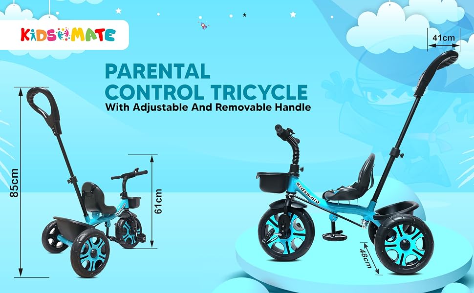 Kidsmate Junior Tricycle for Kids with Parental Control