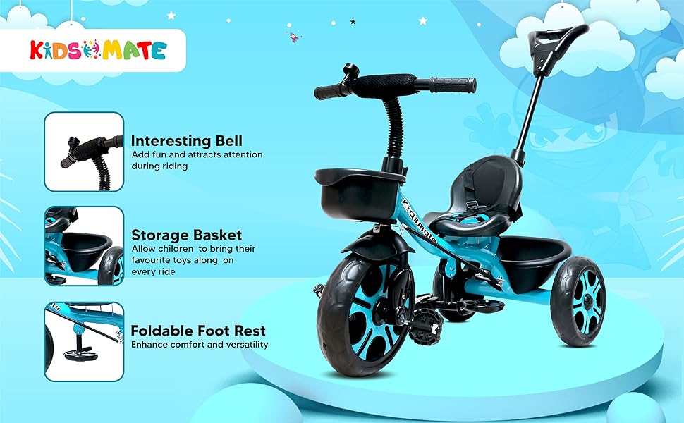 Kidsmate Junior Tricycle for Kids with Parental Control