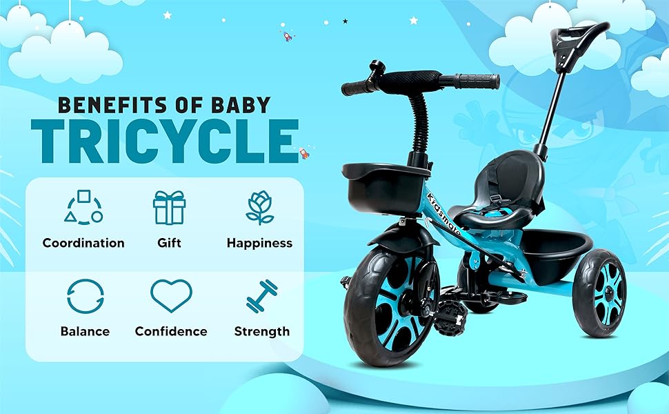 Kidsmate Junior Tricycle for Kids with Parental Control
