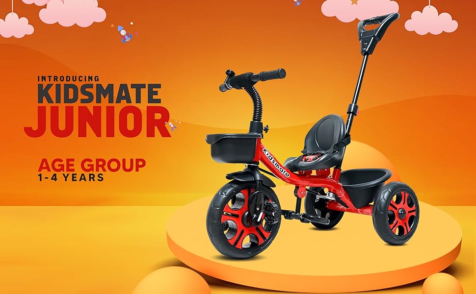Kidsmate Junior Tricycle for Kids with Parental Control