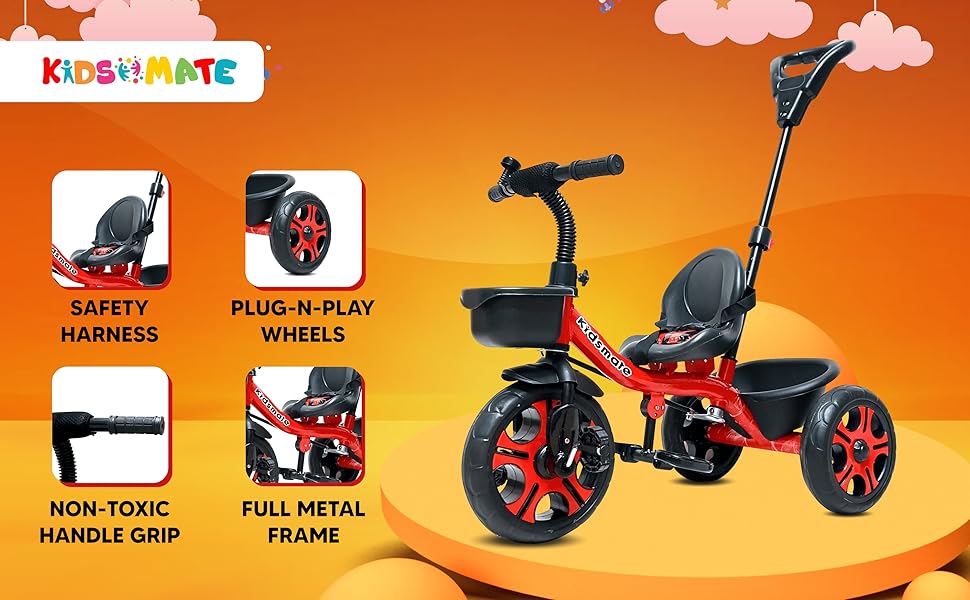 Kidsmate Junior Tricycle for Kids with Parental Control