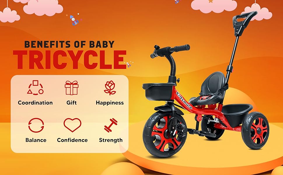 Kidsmate Junior Tricycle for Kids with Parental Control