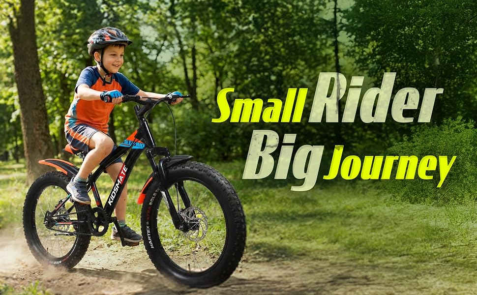 Kidsmate Stario 20-Inch Fat Tyre Kids Bike with Front Suspension & Dual Disc Brakes