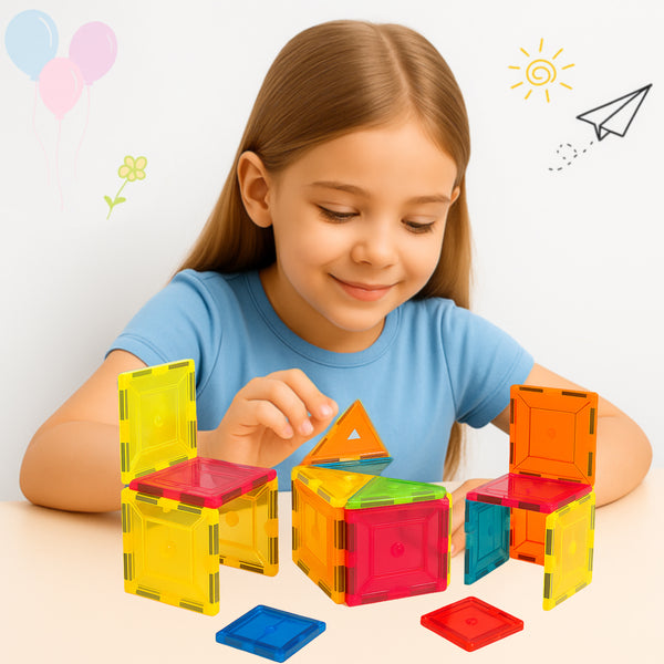 Kidsmate 16-Pcs Magnetic Tiles Set theKidsmate.com