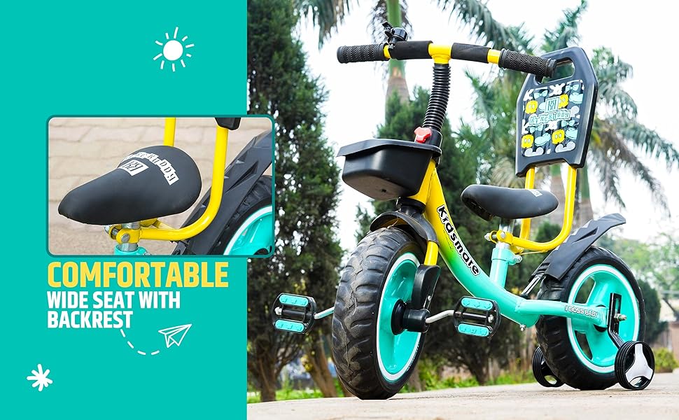 Kidsmate Lite Rider Pro Balance Bike | Training Wheels and Adjustable Seat