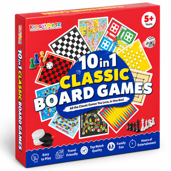 Kidsmate Classic Board Games 10 in 1 Set theKidsmate.com