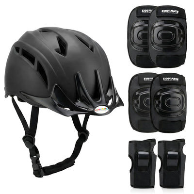 Kidsmate Protective Gear Set for Kids with Helmet, Knee Pads, Elbow Pads & Wrist Guards